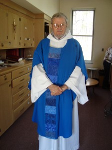 Bishop Walmsley wearing Triennial Vestments