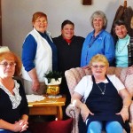 Seated L to R  Sandy Thomas, Joanne Bond Standing L to R      Mary Cullinan, Julia Stackpole, Phyllis Larson, Mariana , Carole Conners 